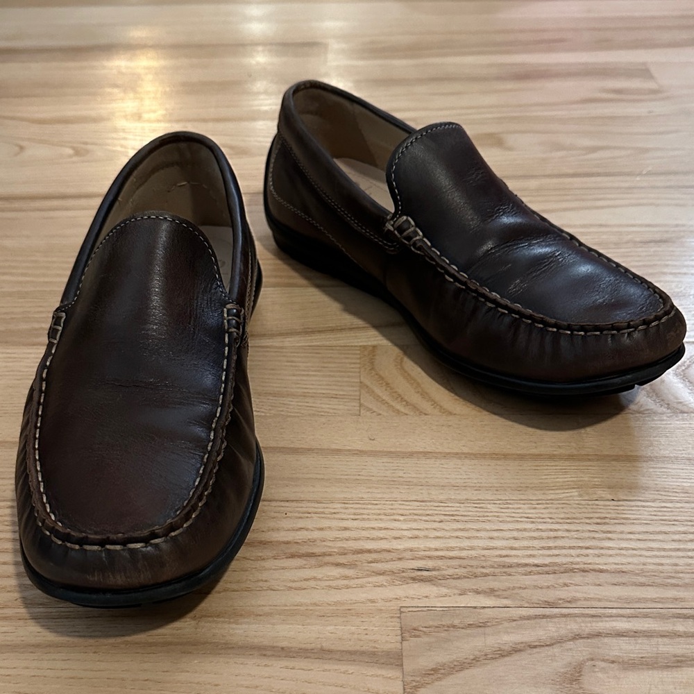 Men's Brown Leather Slip-On Loafers